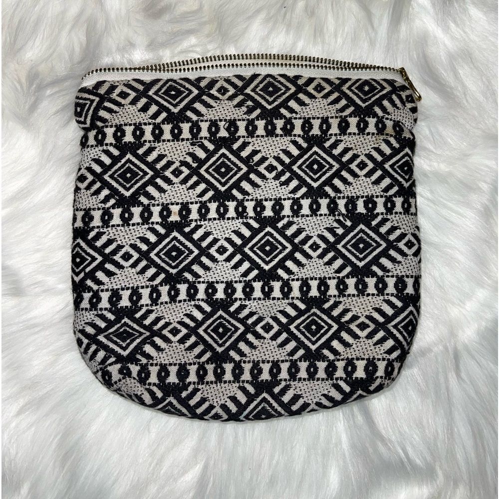 Black & White Cotton Pattern Cosmetic Bag